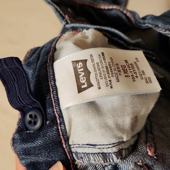 Levi's 715 bootcut blue jeans with pink stitching 5 Reg - Picture 6 of 8